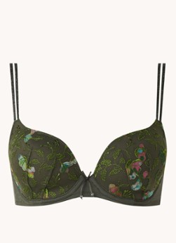 Marie Jo gebloemde voorgevormde beugelbh Joanna donkergroen