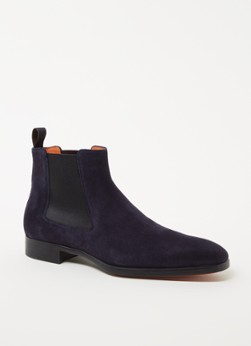 Santoni Mosley chelsea boot van suède