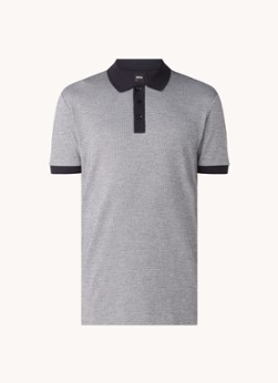 BOSS Parlay regular fit polo met microdessin