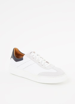 Magnanni Sneaker van leer met suède details