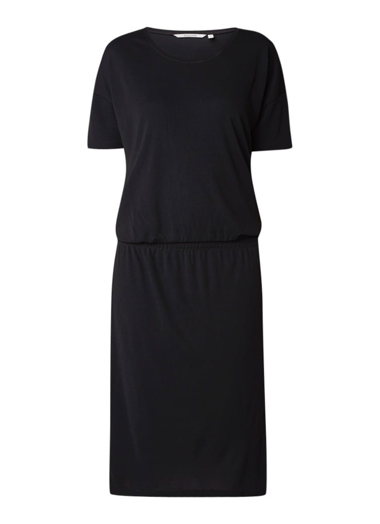 Moscow Midi-jurk met elastische tailleband zwart
