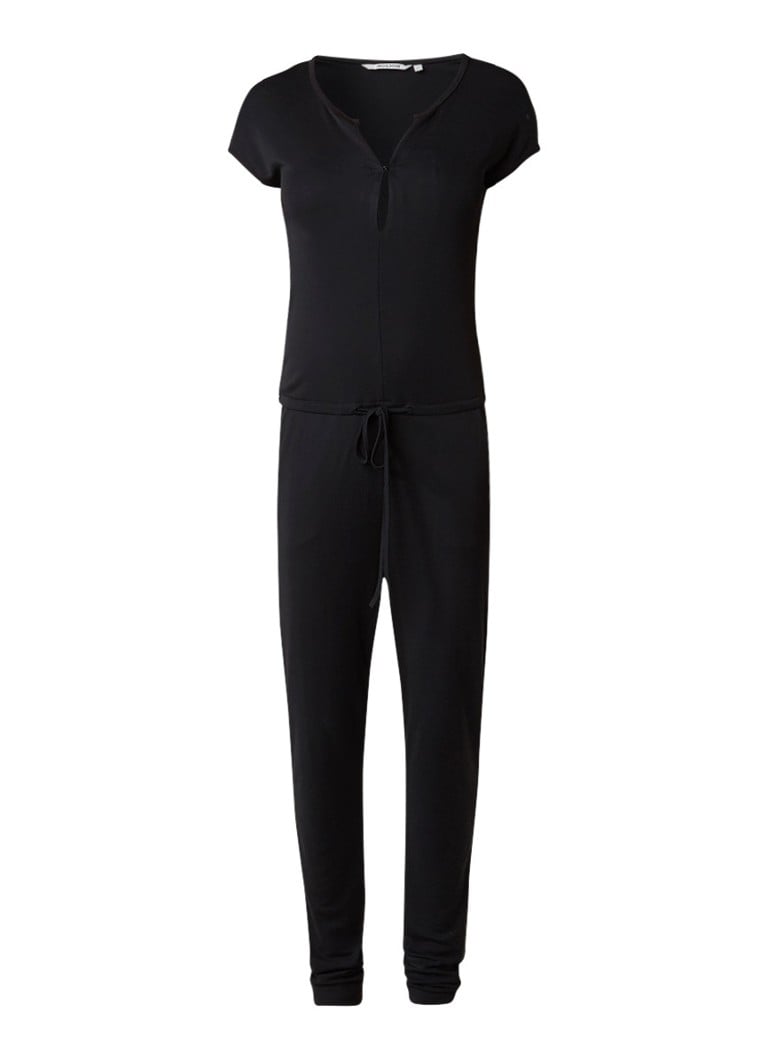 Moscow Jersey jumpsuit met tunnelkoord grijs