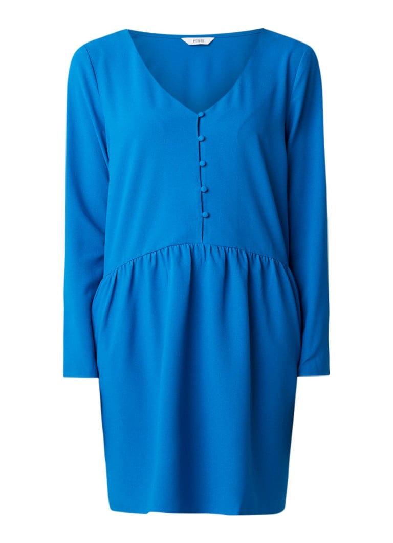 Envii Enserra mini-jurk van crÃªpe met plissÃ© detail blauw