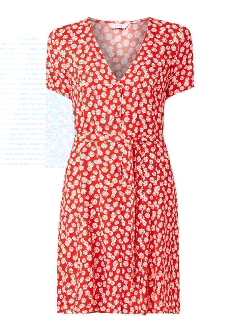 Envii Enfairfax blousejurk met bloemendessin rood