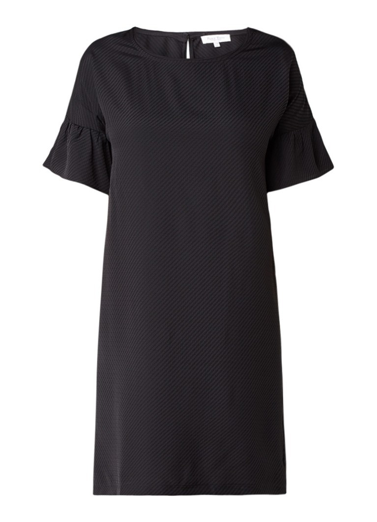 Part Two Gatzie rechte jurk met volantmouw zwart