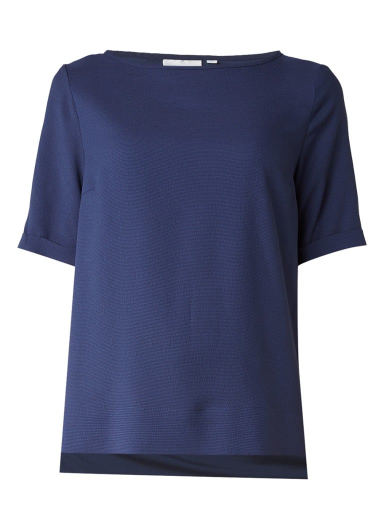 InWear Gacia top met split aan weerszijden blauw