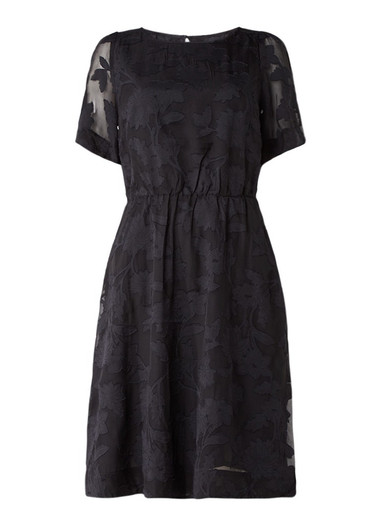 InWear Gora jurk in zijdeblend met bloemendessin zwart
