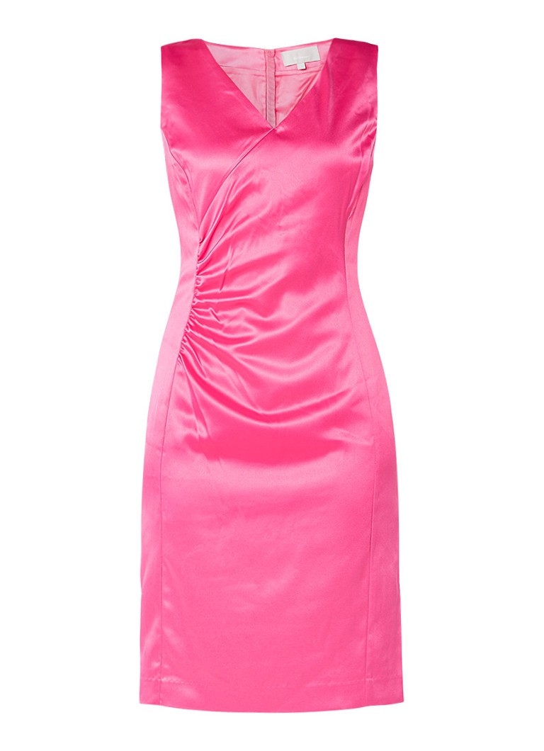 InWear Aliciana jurk van satijn fuchsia