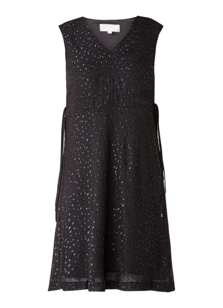InWear Blitz jurk met trekkoord en glanzende details zwart