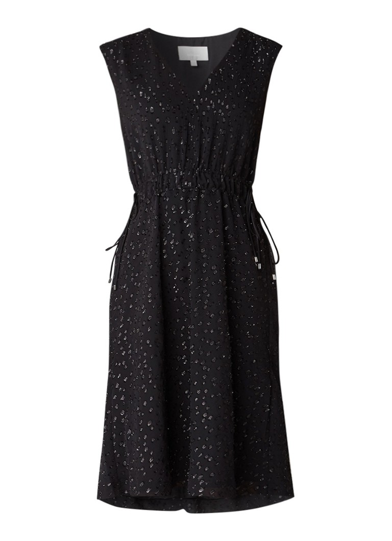 InWear Blitz A-liijn jurk met dubbele tunnelkoord zwart