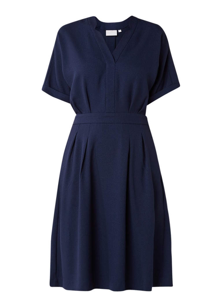 InWear Marguerite A-lijn jurk van crêpe donkerblauw
