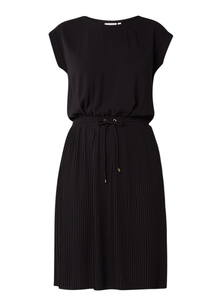 InWear Mariann getailleerde jurk met plissé zwart