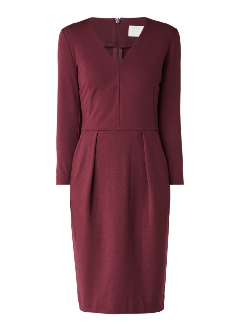 InWear Nira tuniekjurk van jersey met V-hals bordeaux