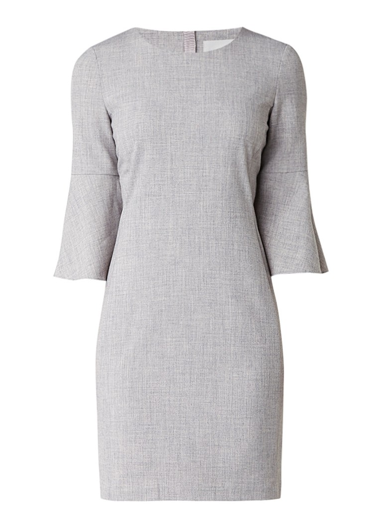 InWear Leika midi-jurk met uitlopende mouw grijsmele