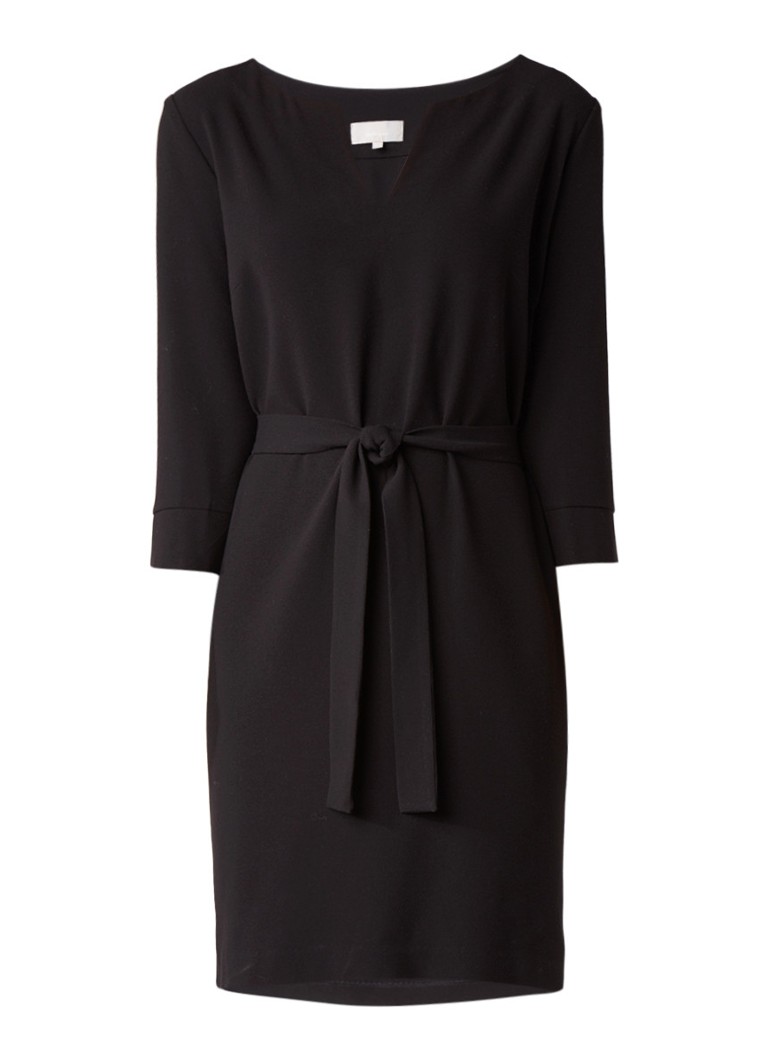 InWear Lali midi-jurk met strikceintuur zwart