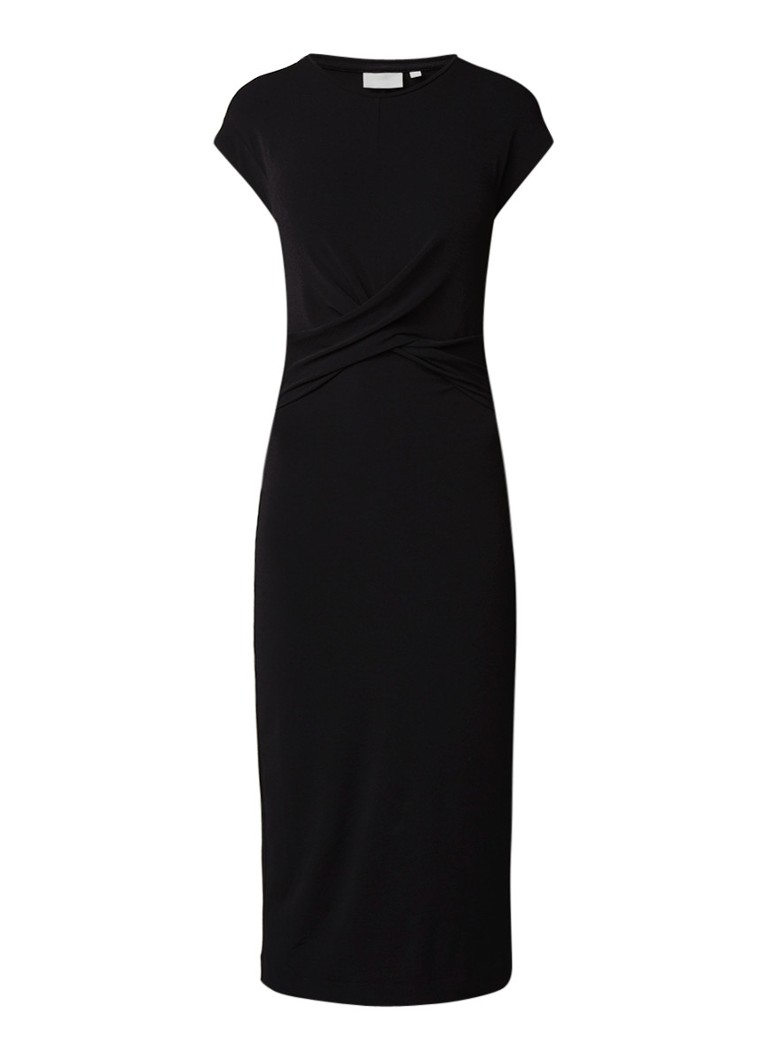 InWear Azni midi-jurk met gedraaid detail zwart
