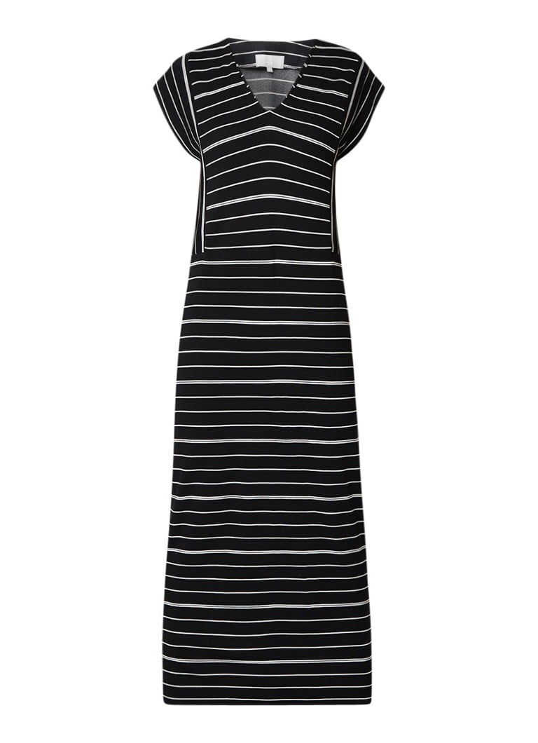 InWear Ashlee maxi-jurk met streepdessin zwart