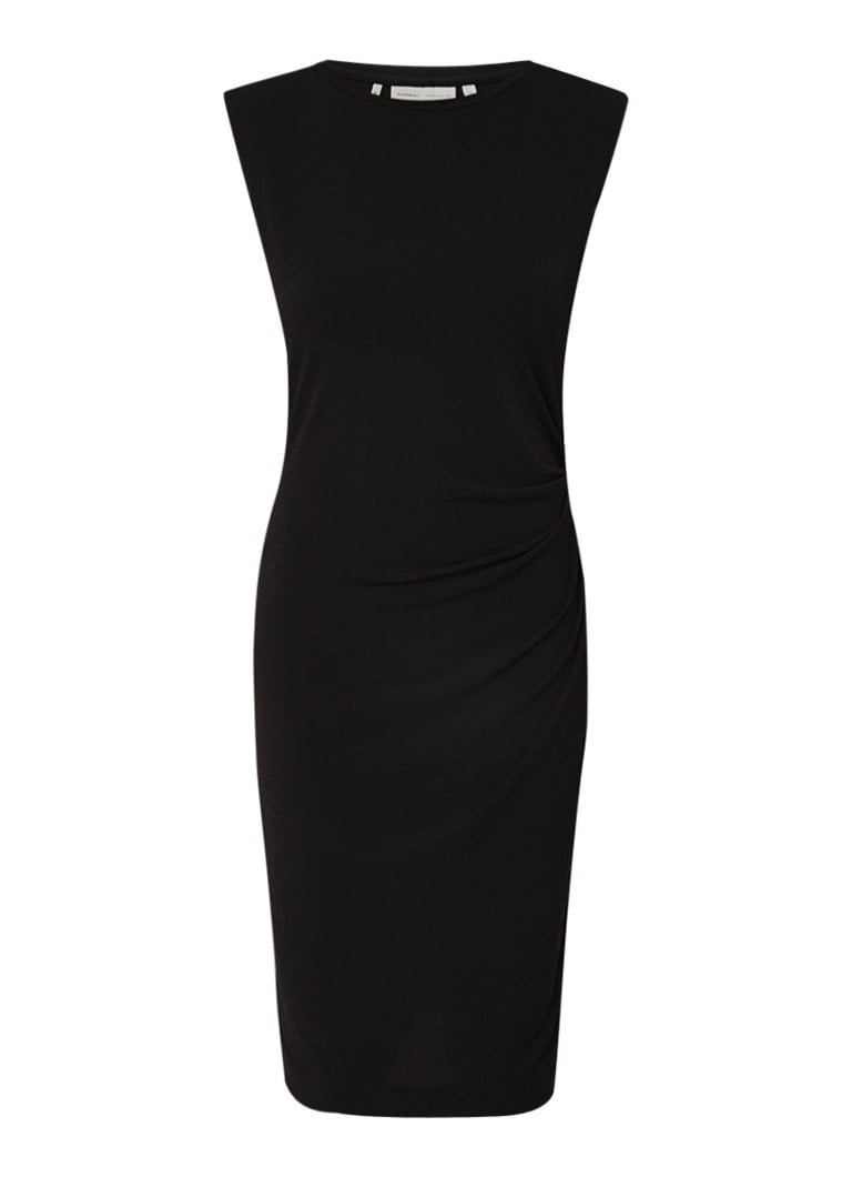 InWear Florette midi-jurk met gesmockt detail en stretch zwart