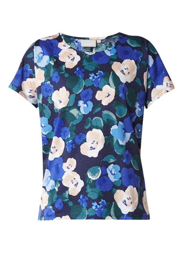 InWear Yoki T-shirt met bloemendessin blauw