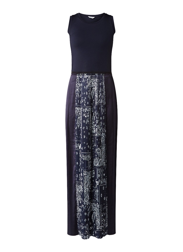 Liu Jo Maxi-jurk met plissÃ© en paisleyprint donkerblauw