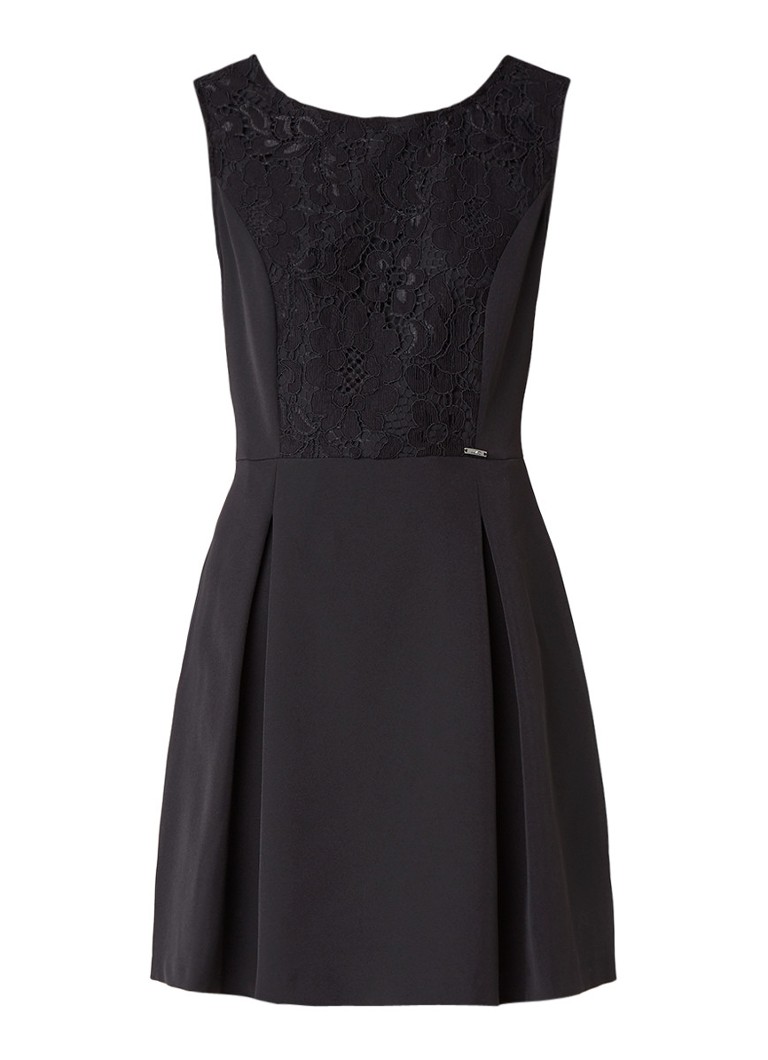 Liu Jo A-lijn jurk met inzet van kant zwart