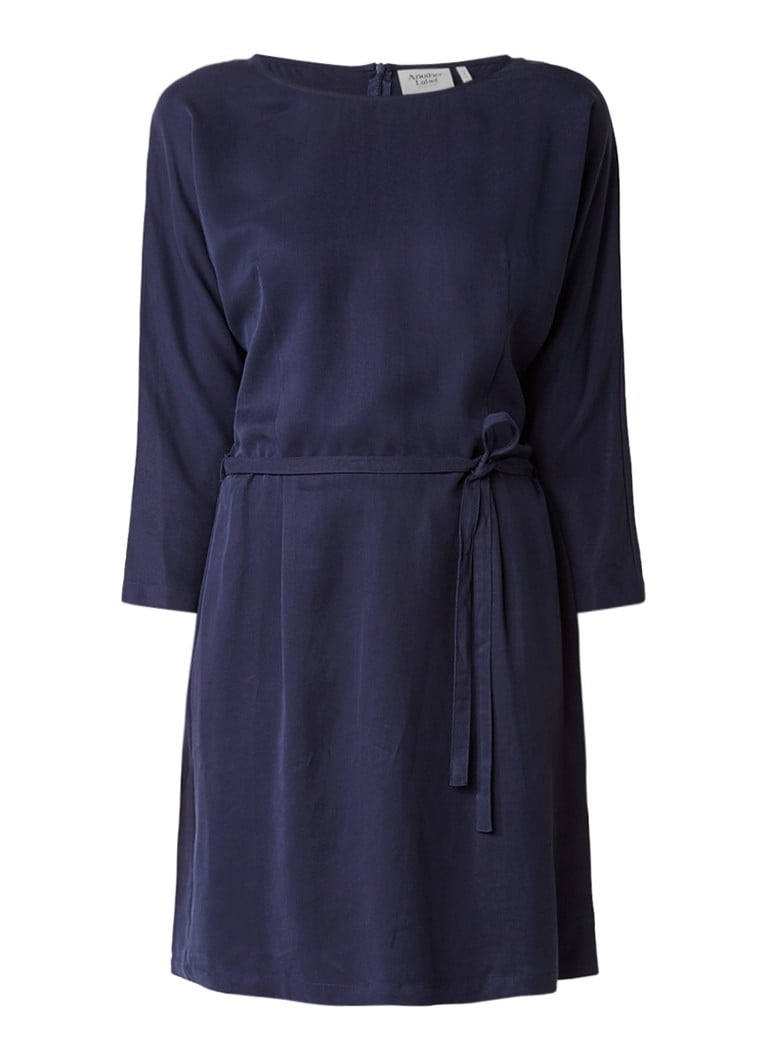 Another-Label Edison tuniekjurk met ceintuur donkerblauw