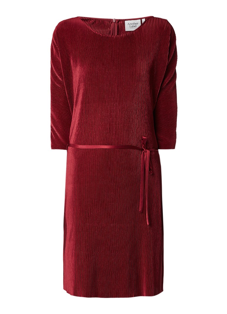 Another-Label Fitch geplooide jurk van satijn rood