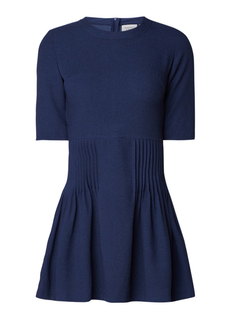 Another-Label Georgie mini-jurk met plooidetail donkerblauw