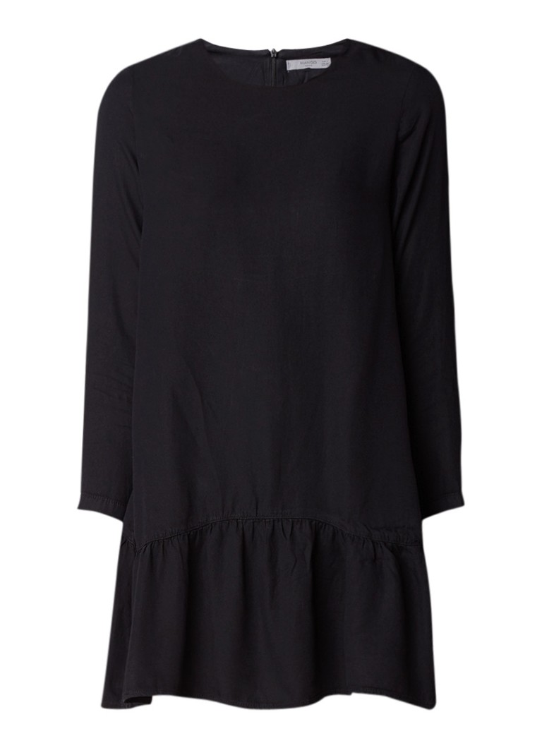 Mango Emma A-lijn mini-jurk met volant zwart