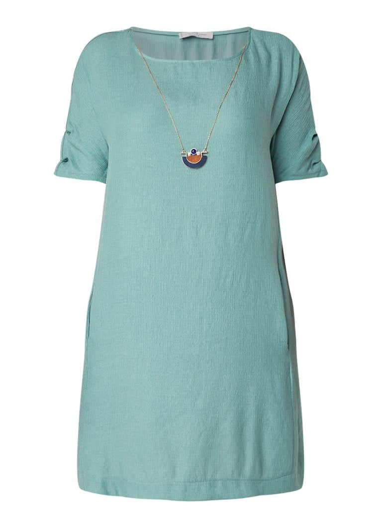 Mango Hera midi-jurk met aangehechte ketting zeegroen