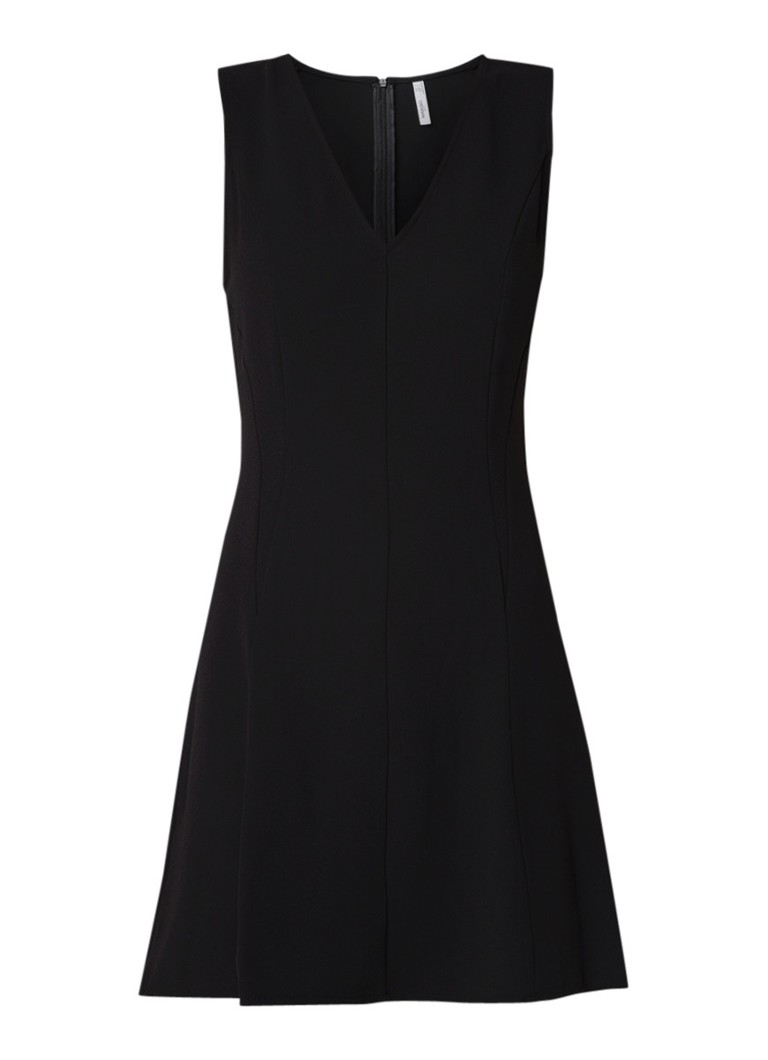 Mango Baba mini-jurk met V-hals zwart