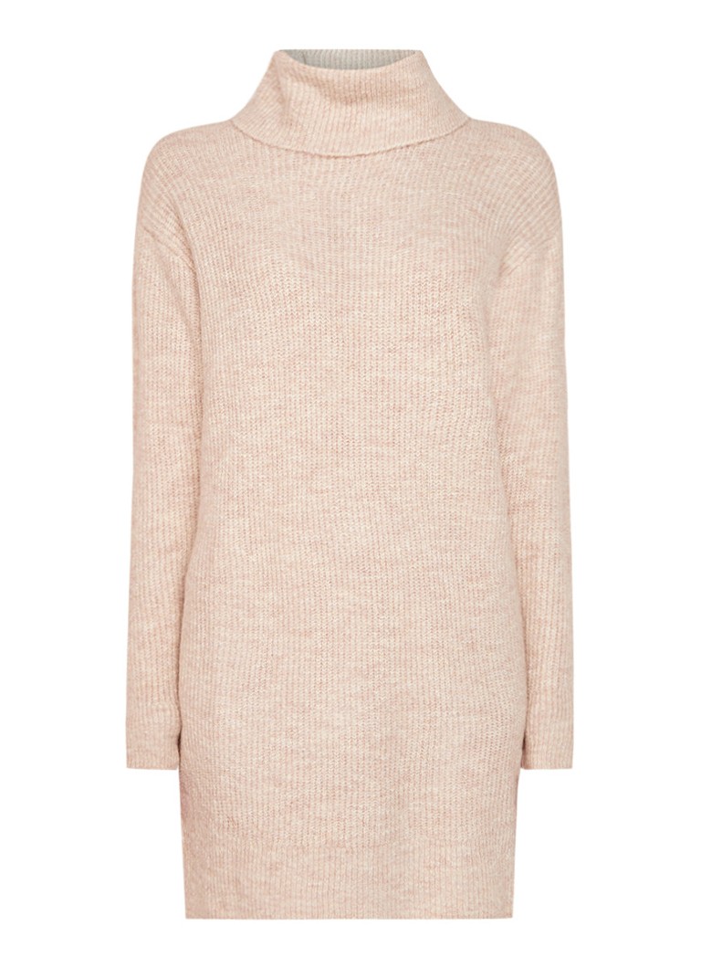 Mango Robert fijngebreide trui-jurk met col beige