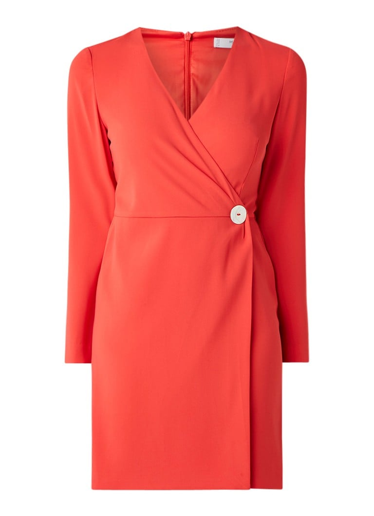 Mango Milly midi-jurk met overslag rood