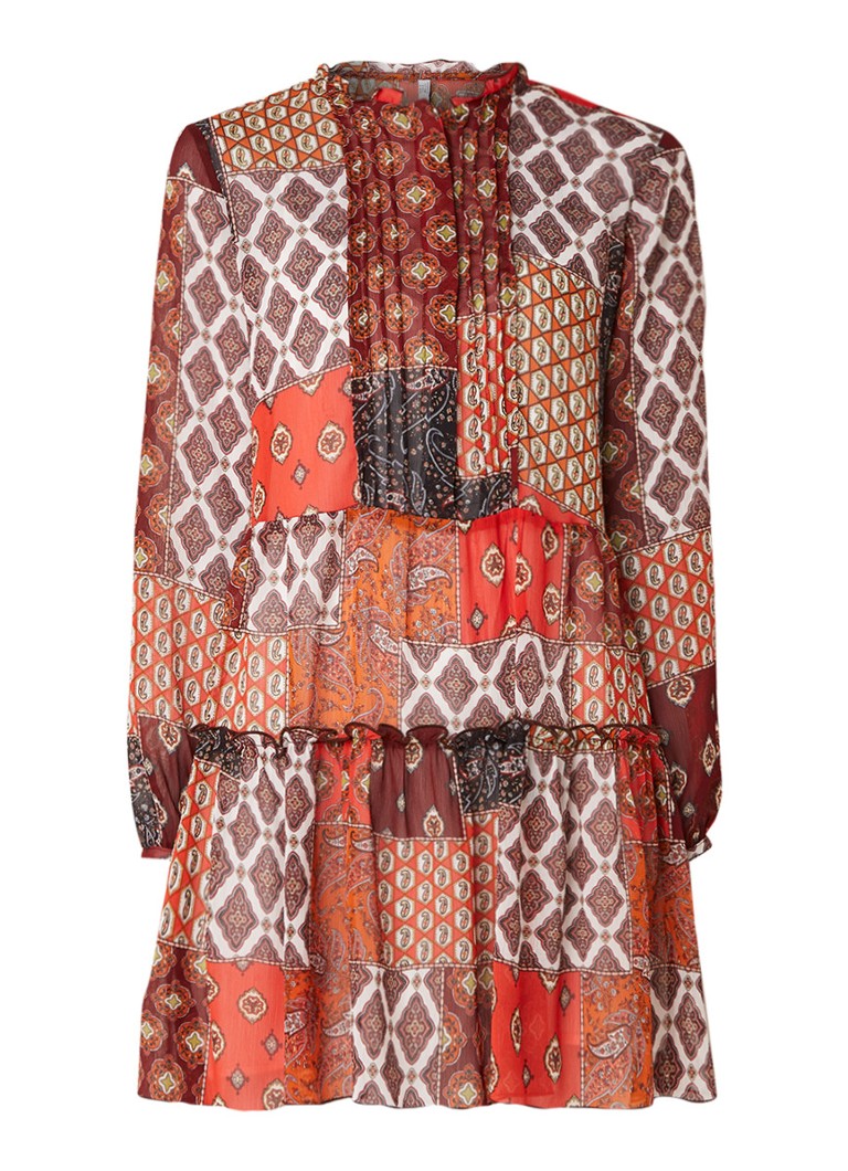 Mango Patch tuniekjurk met paisleydessin rood