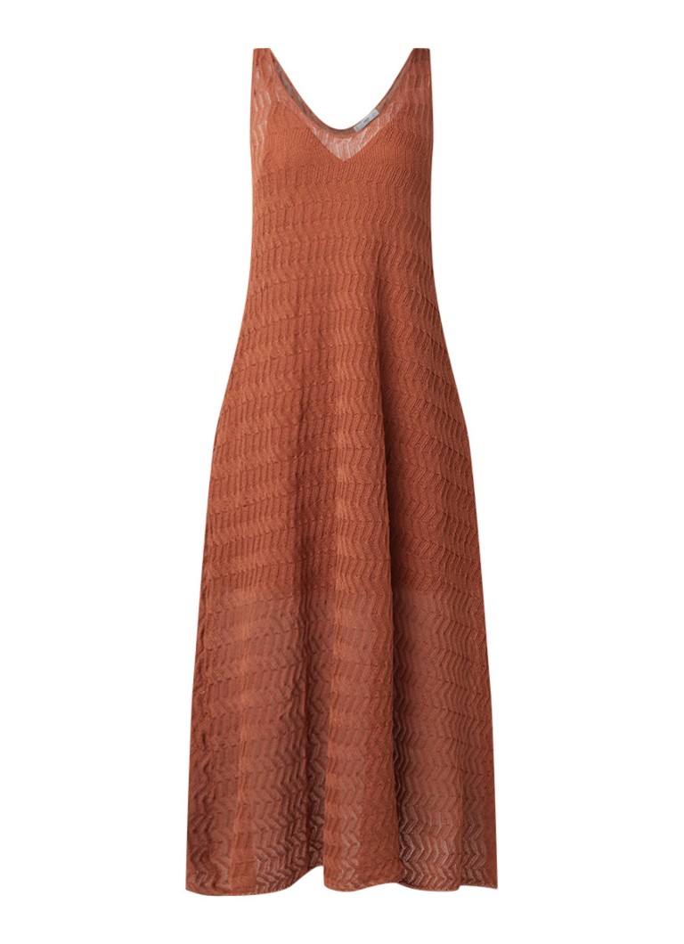 Mango Furco mouwloze maxi-jurk oranje