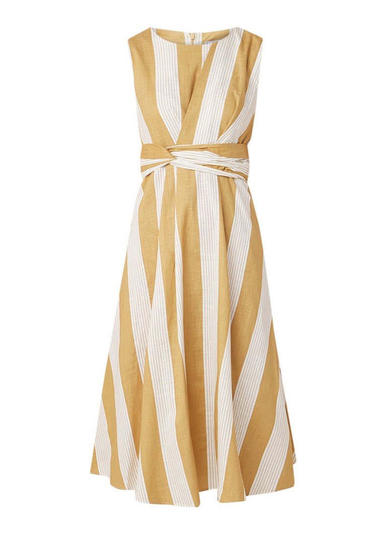 Mango April midi-jurk met strikdetail donkerbeige