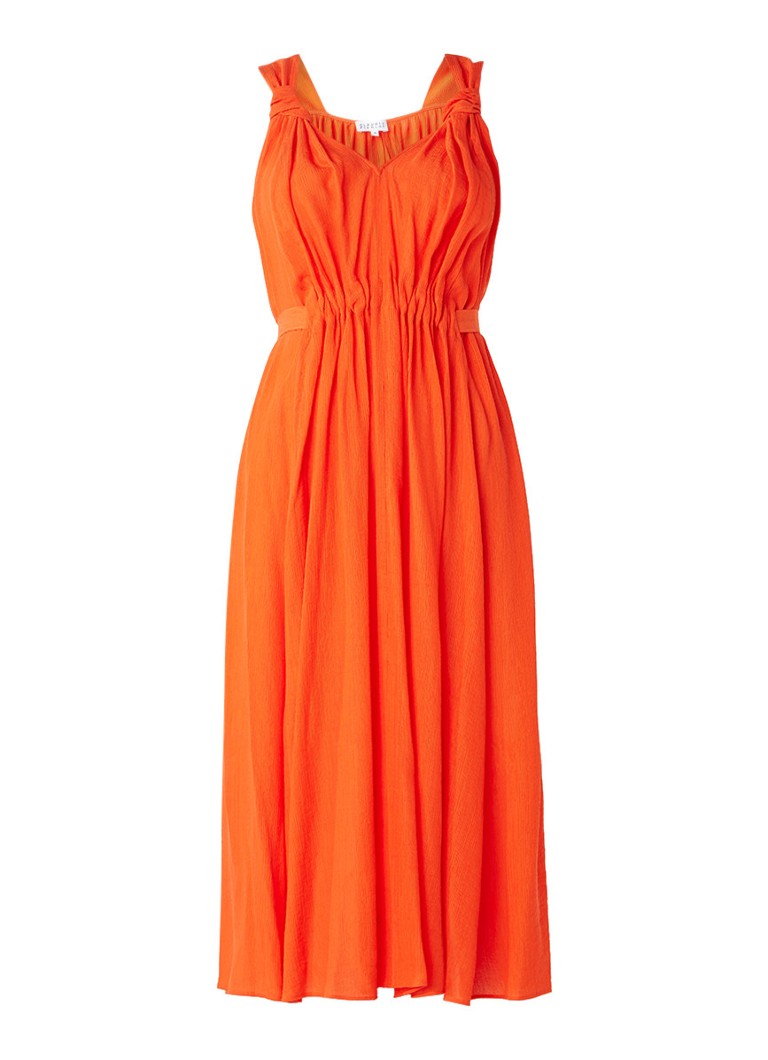 Claudie Pierlot Rousse A-lijn jurk met strik oranje
