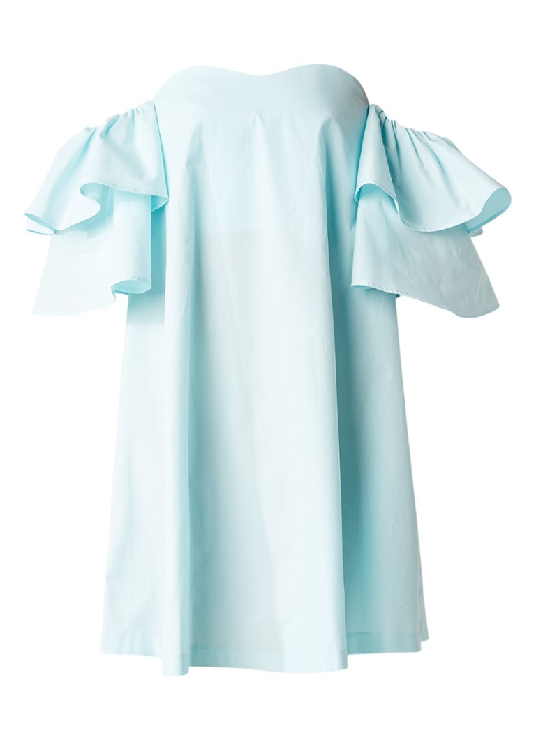 Claudie Pierlot Rakam off shoulder jurk mint