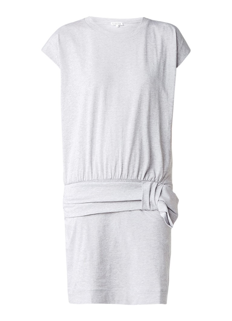 Claudie Pierlot Tasmania mini-jurk van stretchjersey met heupband grijs