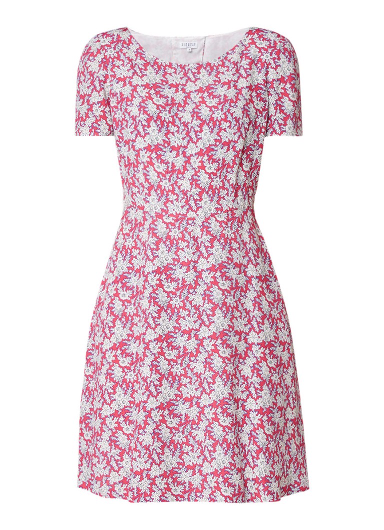 Claudie Pierlot Rufino A-lijn midi-jurk met cut-out detail donkerroze