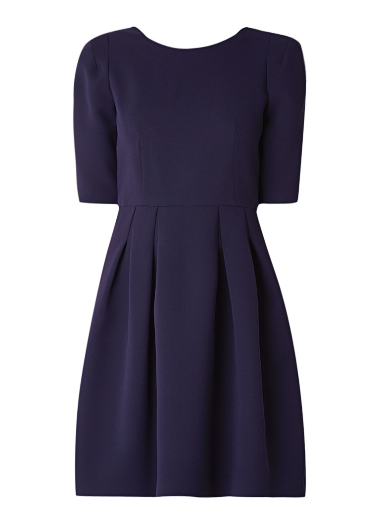 Claudie Pierlot Roller midi-jurk van crÃªpe met plooien donkerblauw