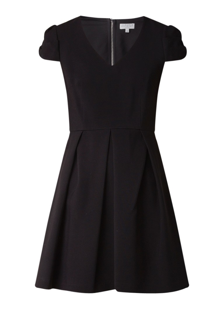 Claudie Pierlot Regular mini A-lijn jurk met structuur zwart