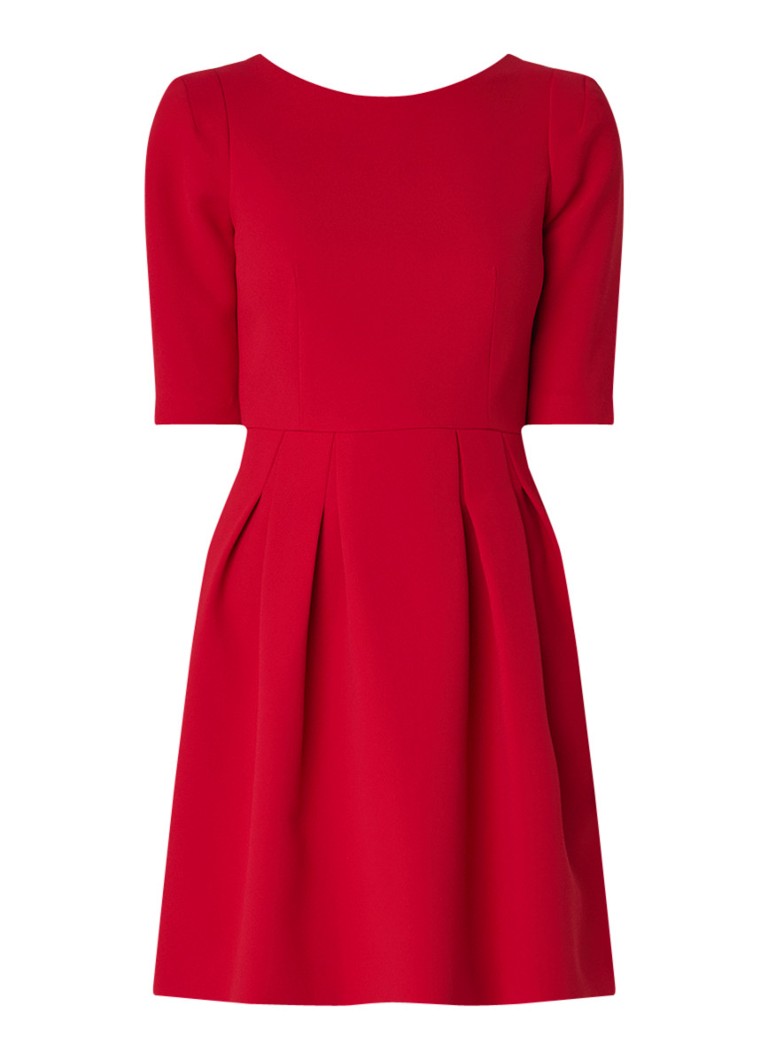 Claudie Pierlot Roller midi-jurk van crÃªpe met plooien rood