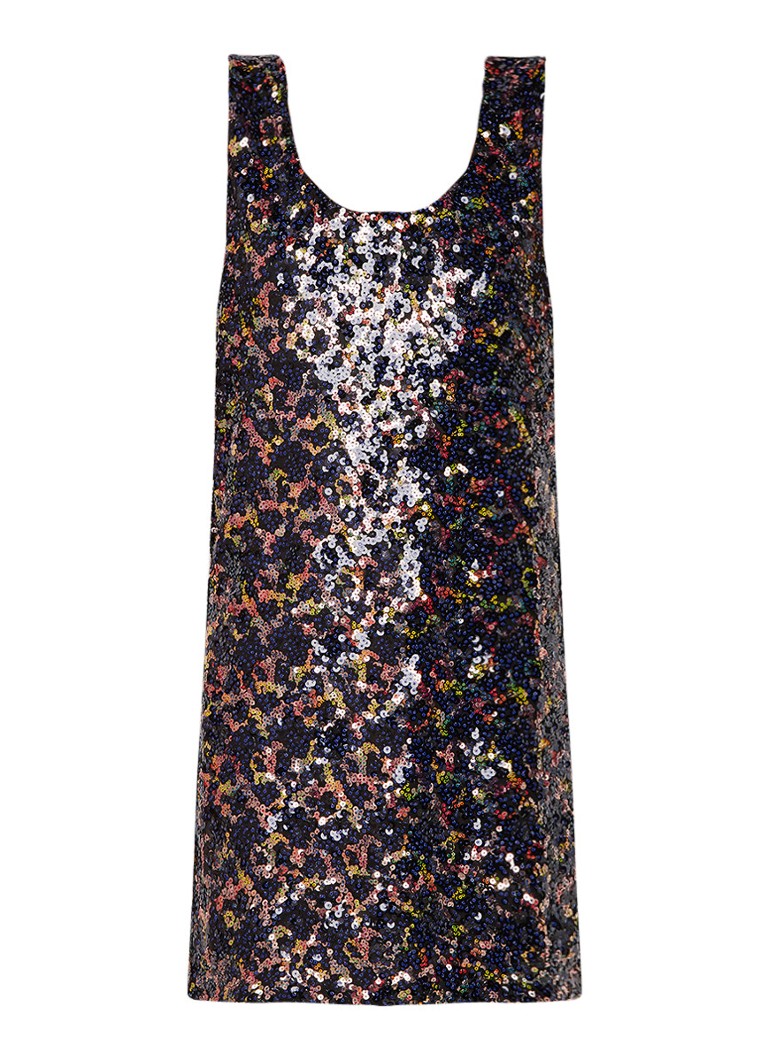 Claudie Pierlot Rush mini-jurk met pailletten en rugdecolletÃ© multicolor