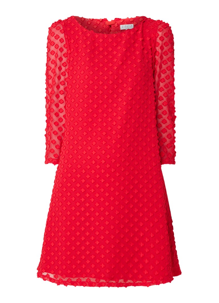 Claudie Pierlot Rififi mini-jurk met dessin rood