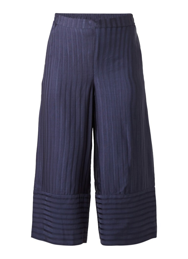 Storm & Marie Brigit culotte met ingeweven streepdessin blauw