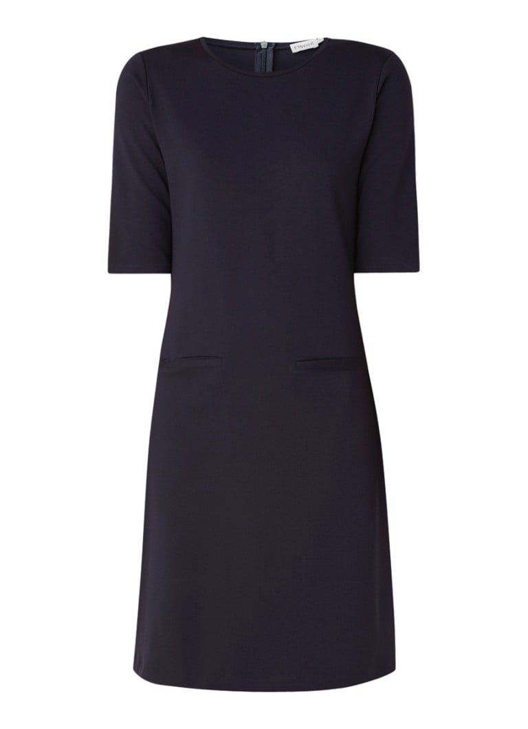 Filippa K Jersey jurk met steekzakken donkerblauw