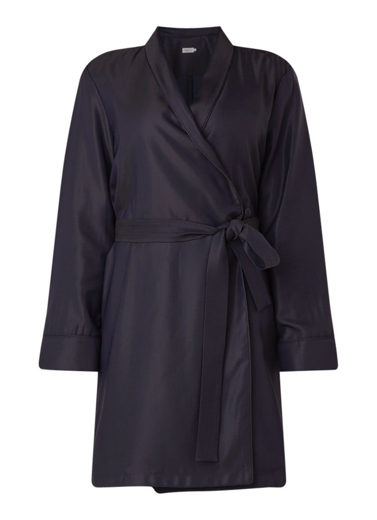 Filippa K Kimono blousejurk met strikceintuur donkerblauw