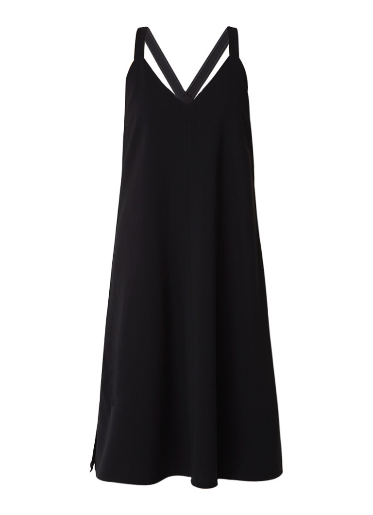 Filippa K Ami Slip midi-jurk met splits zwart
