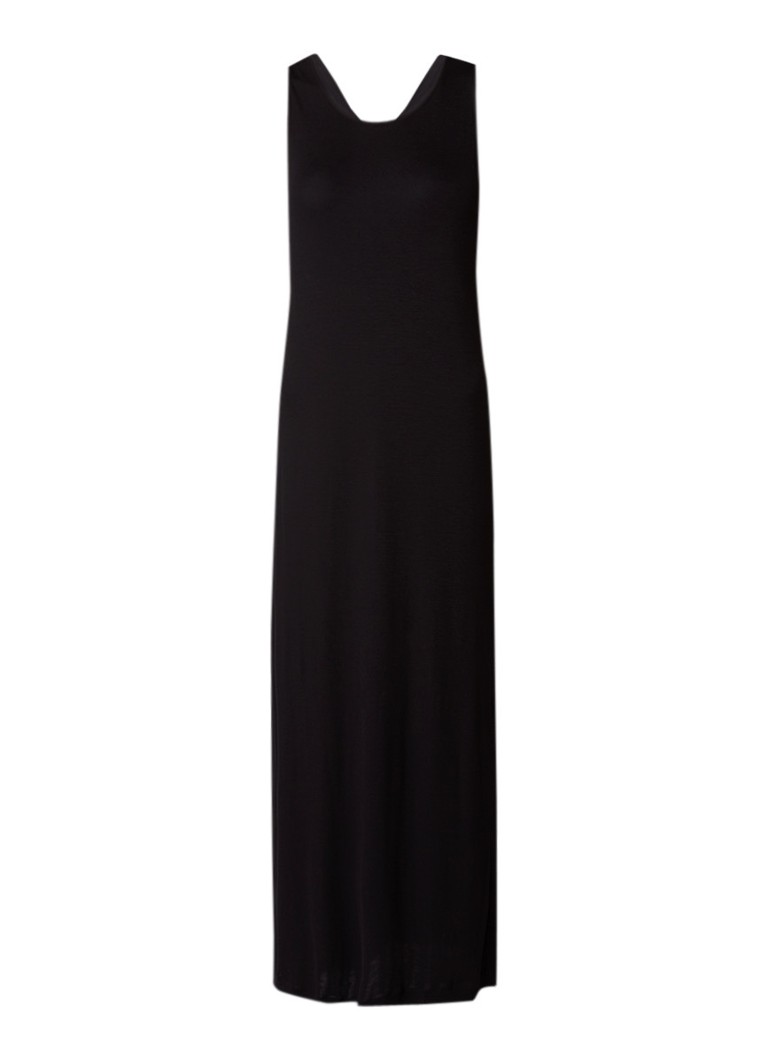 Filippa K Maxi-jurk van jersey met gedraaid detail zwart